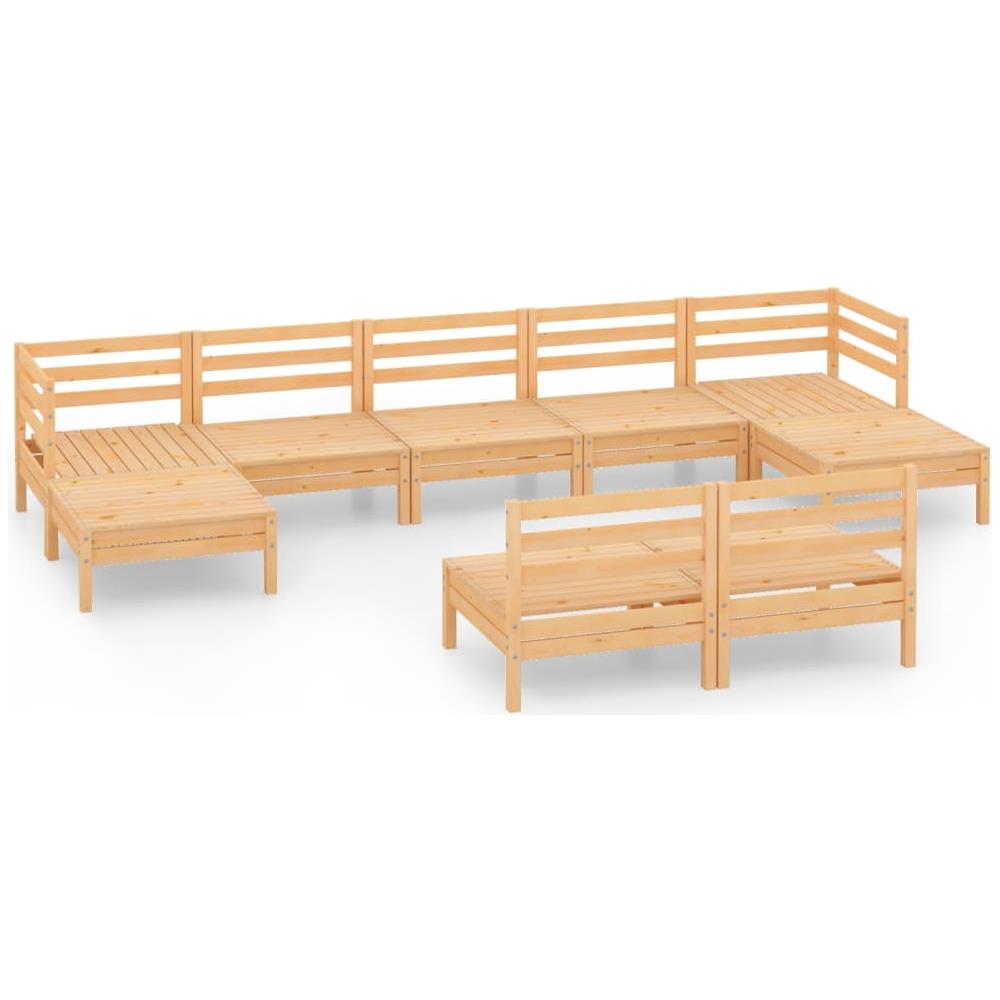 Set Salotto da Giardino 9 pz in Legno Massello di Pino - Foto 2
