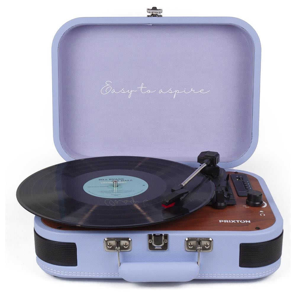 Giradischi Vintage VC600 Riproduttore e Convertitore di Vinili Tramite Bluetooth e Usb Radio FM 2 Altoparlanti Integrati Colore Lilla - Foto 1