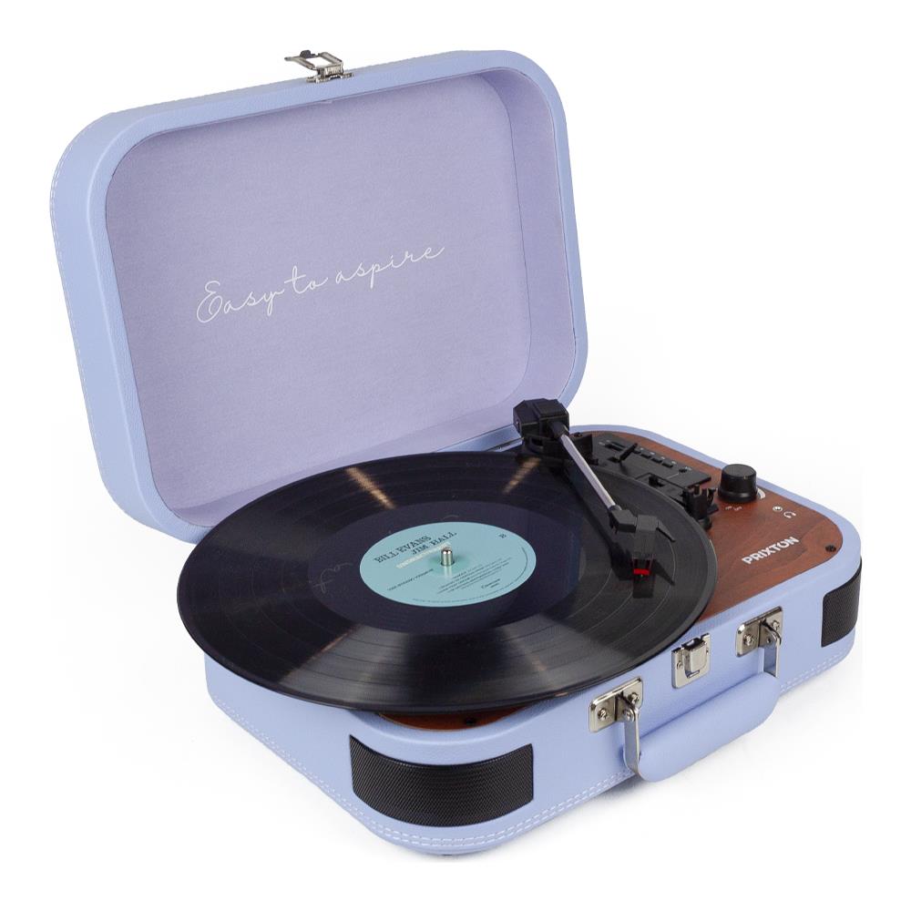 Giradischi Vintage VC600 Riproduttore e Convertitore di Vinili Tramite Bluetooth e Usb Radio FM 2 Altoparlanti Integrati Colore Lilla - Foto 2