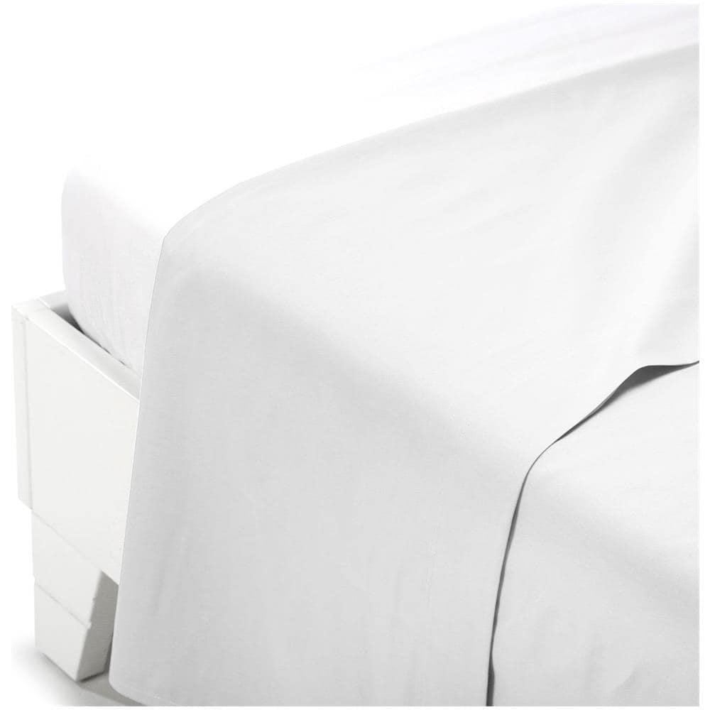 Lenzuolo Superiore In Cotone Colore Bianco Misura Singolo - Foto 1