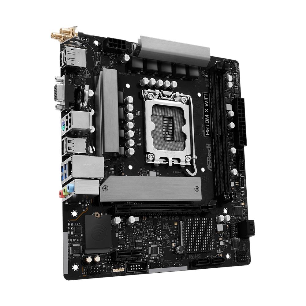 Scheda Madre H810M-X WiFi Socket LGA1851 Chipset Intel H810 DDR5 (fino a 128 GB) mATX Wi-Fi - Foto 2