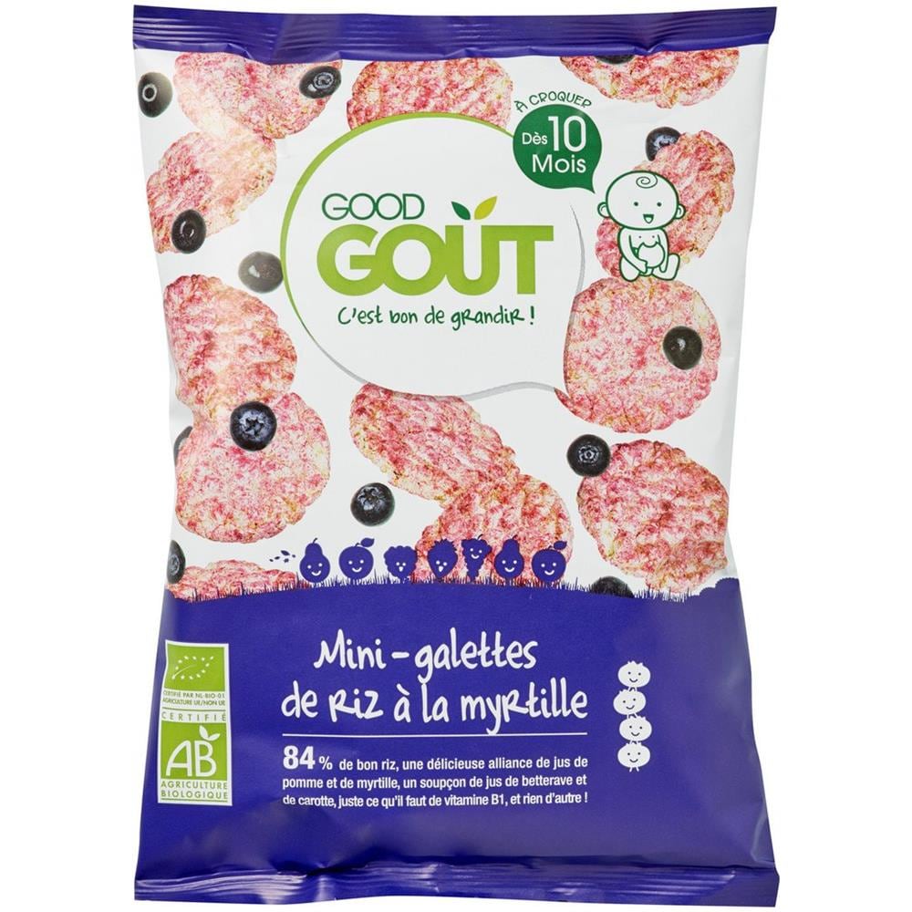 Biscuits Bébé Bio 10 Mois, Galette Riz / myrtille - Foto 1