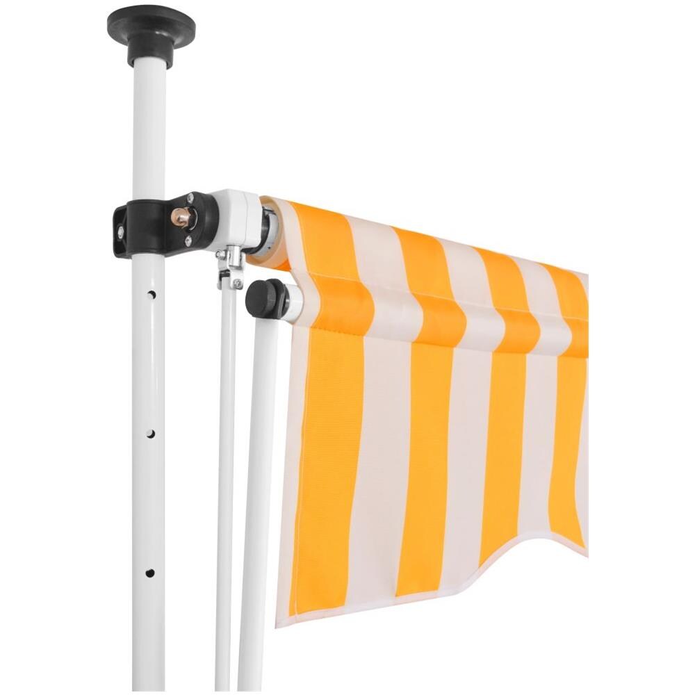 Tenda da Sole Retrattile Manuale 250cm Strisce Arancione Bianco - Foto 2