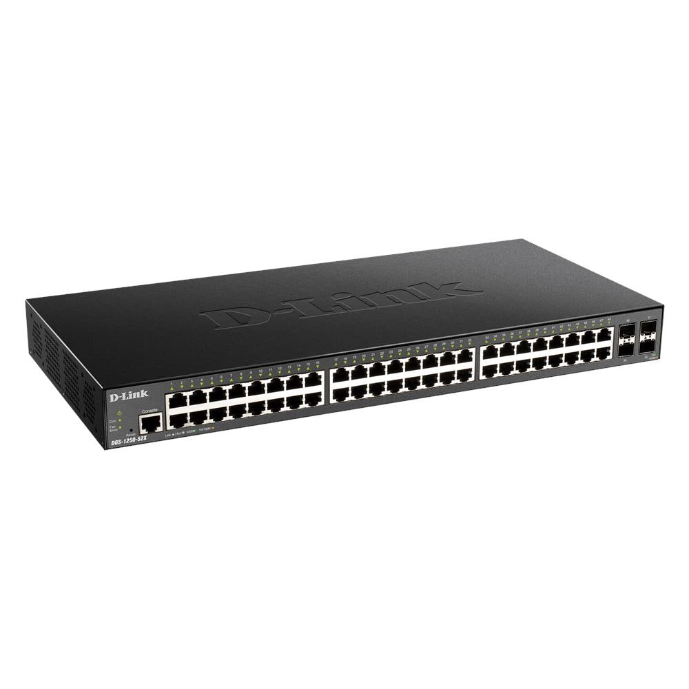 Switch DGS-1250-52X 48 Porte Gigabit Ethernet 10 / 100 / 1000 Mbps RJ45 con 4 Porte SFP+ Managed - Foto 2