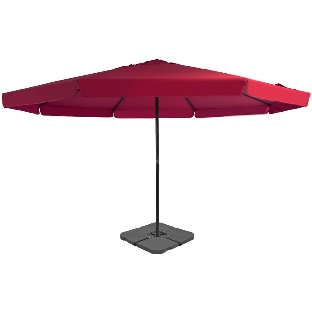 Ombrellone Da Esterni Con Base Portatile Rosso - Foto 1