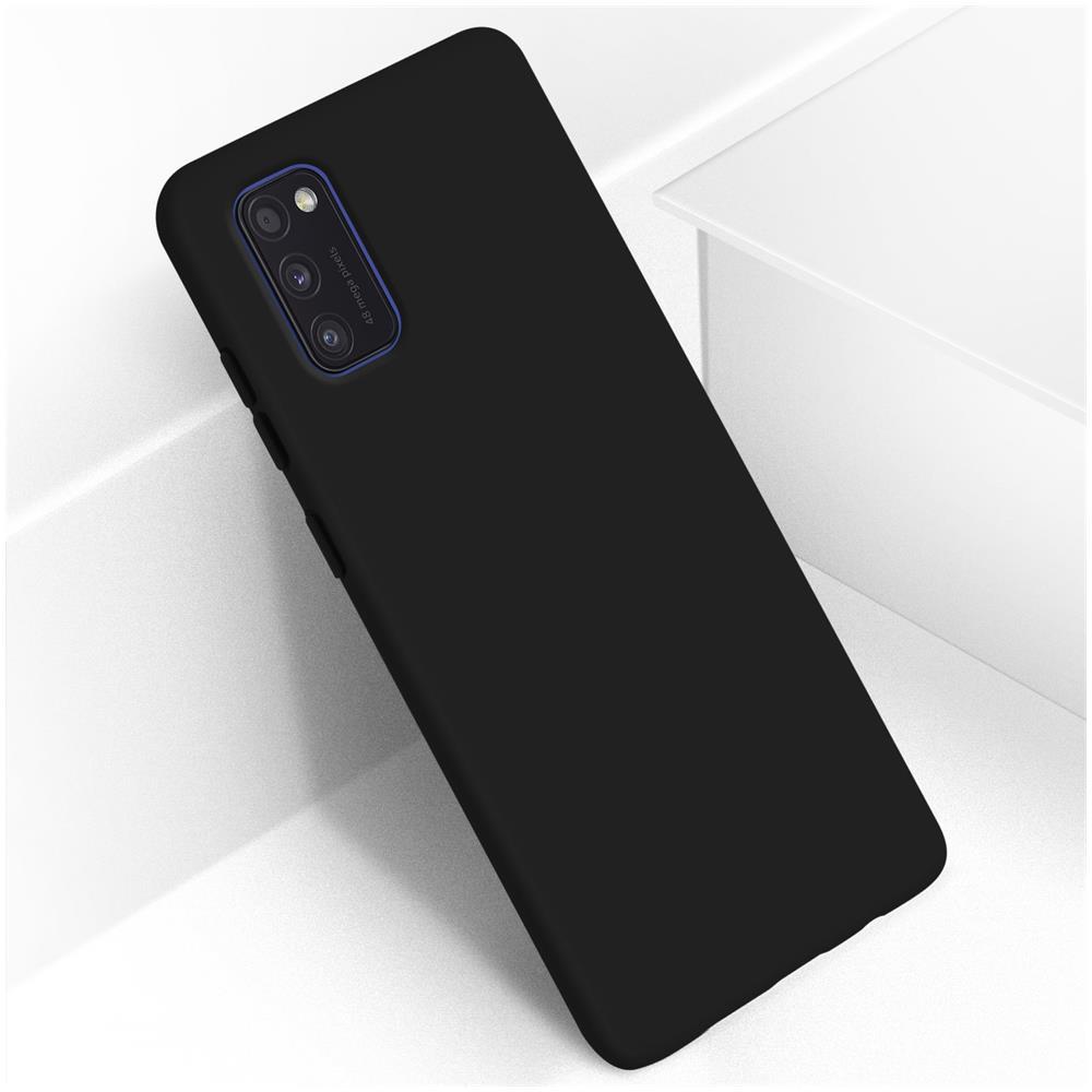 Cover Silicone Samsung Galaxy A41 Semi-rigida Opaca Soft Touch Nero - Foto 2