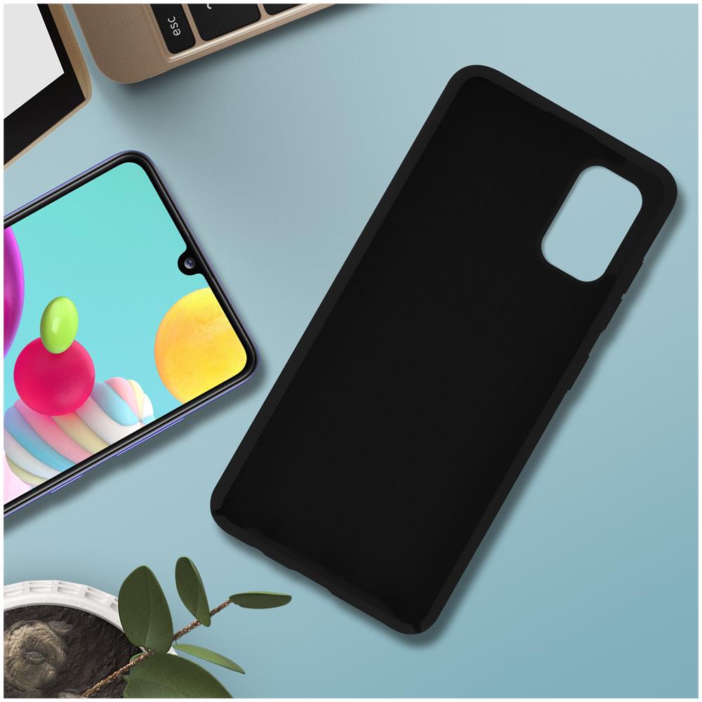 Cover Silicone Samsung Galaxy A41 Semi-rigida Opaca Soft Touch Nero - Foto 5