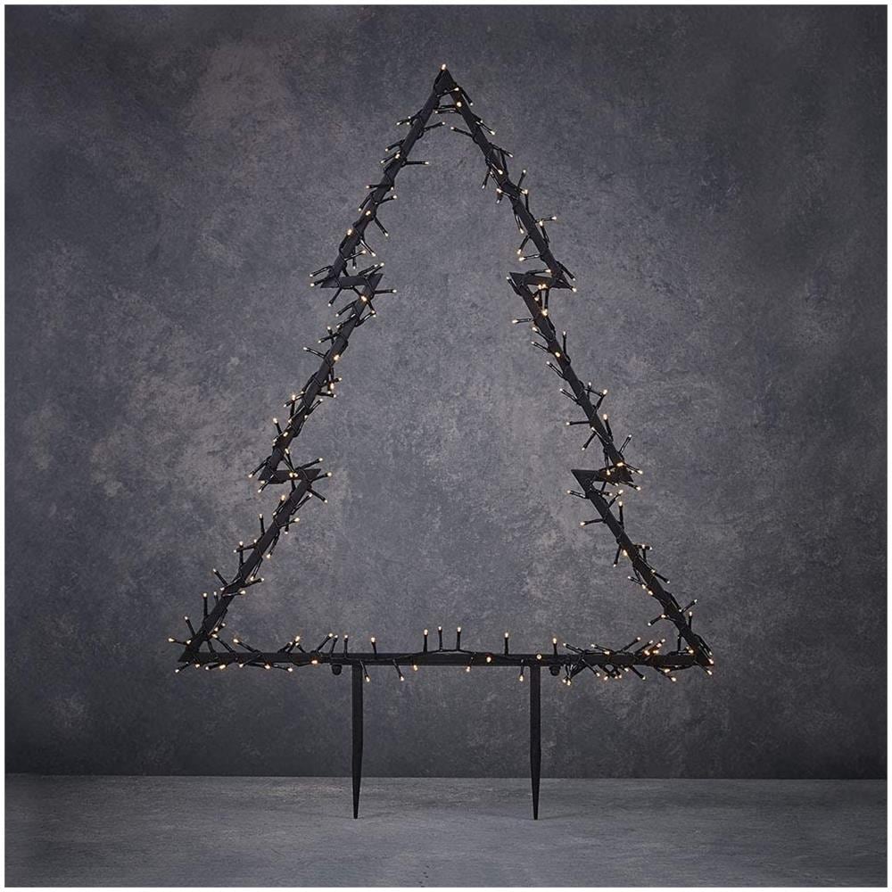 Albero Da Esterno Con 175 Ghirlanda Led Luce Calda 53x75cm - Foto 1