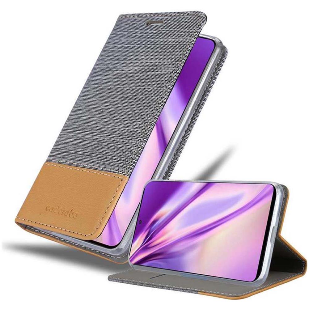 Custodia Compatibile Con Samsung Galaxy A51 In Grigio Chiaro Marrone - Coperchio Protettiva Con Chiusura Magnetica, Funzione Stand E Tasca Per Le Carte - Foto 1