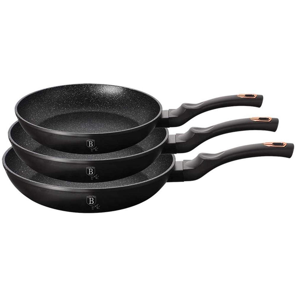 Set Di 3 Vasi Freschi Granito Berlingerhaus Rosa Nera Bh-6158 - Foto 4