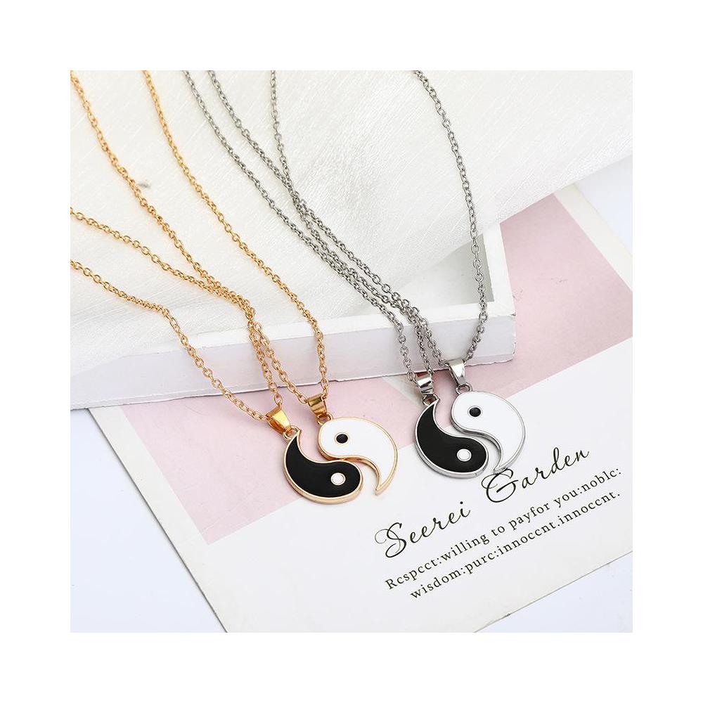 Collana Coppia Yin Yang Con Pendenti Abbinati Oro 2 Pz - Foto 2