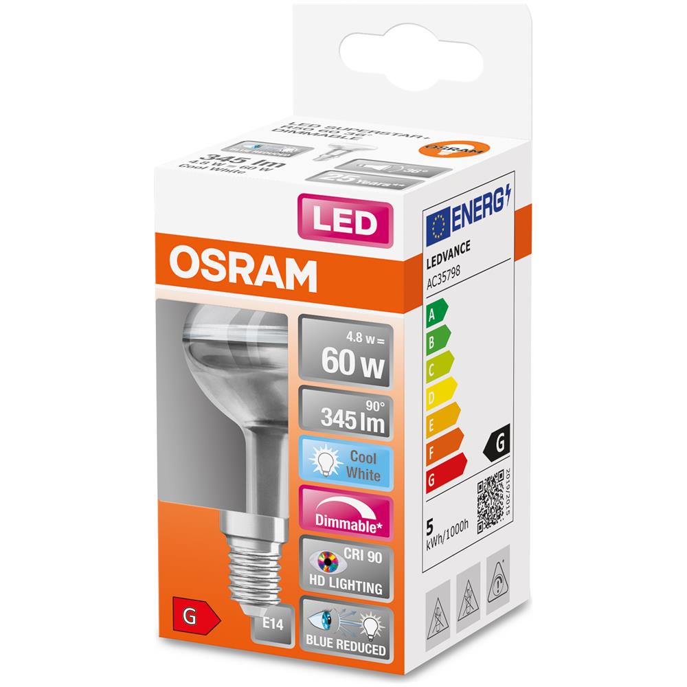 Lampada Led Dimmerabile Superstar Con Resa Cromatica Particolarmente Elevata (cri90), E27-base Vetro Trasparente, bianco Caldo (2700k), 345 Lumen, Sostituzione Delle Lampade 60w, , 1-confezione - Foto 2