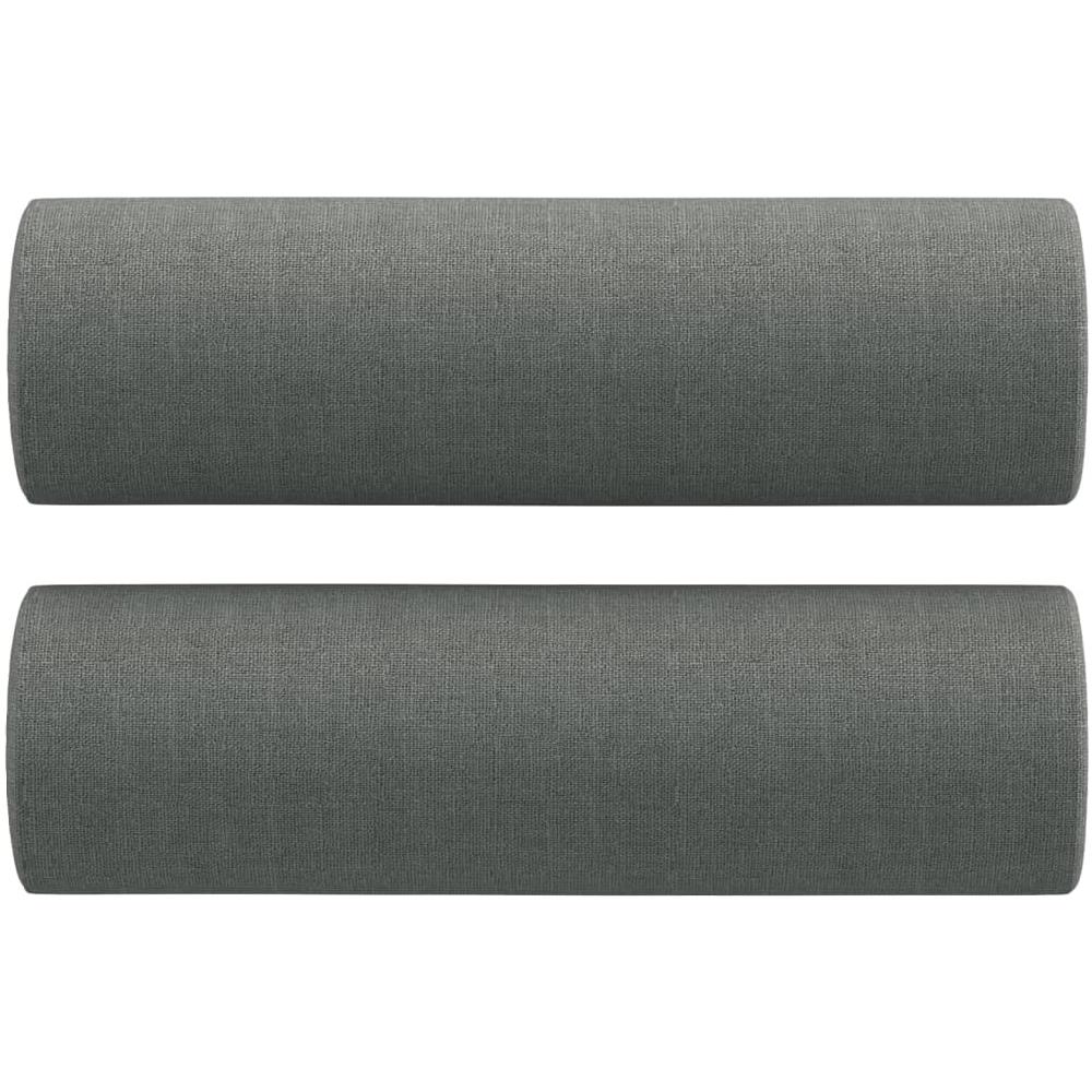 Cuscini Decorativi 2 Pz Grigio Scuro 15x50 Cm In Tessuto - Foto 2