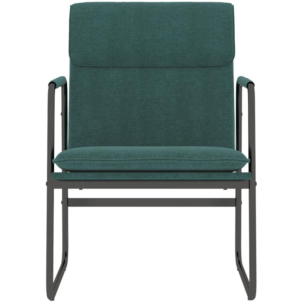 Sedia Lounge Verde Scuro 55x64x80 Cm In Tessuto - Foto 3