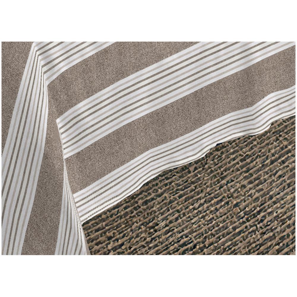 Completo Lenzuola Letto Camera In 100% Cotone Made Italy Vari Disegni Rp 1 Piazza Righine Beige - Foto 5