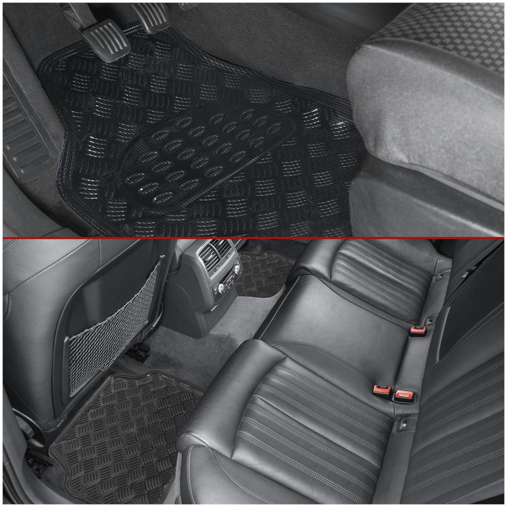 Auto Tappetini In Gomma Metallica Piastra Checker Aspetto Carbonio Maxi - Foto 2