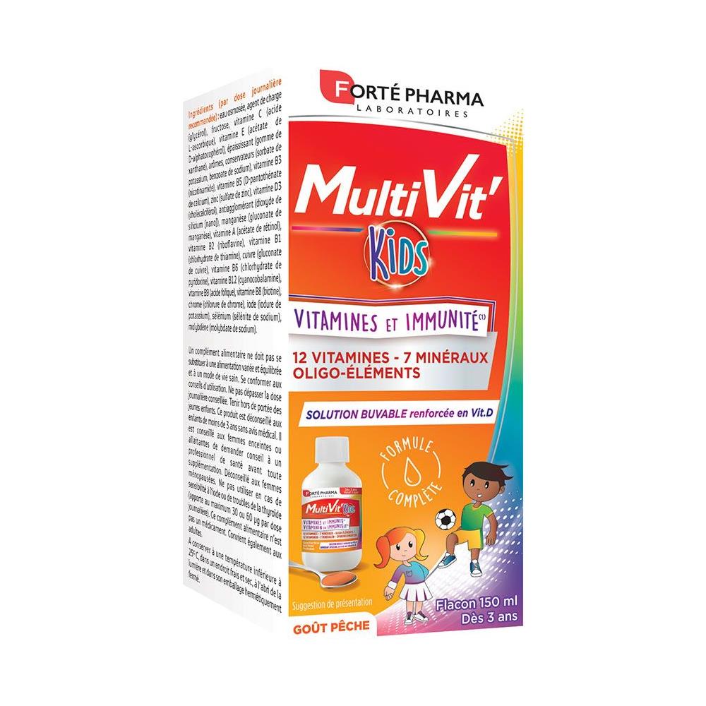 Sciroppo Per Bambini Vitamine E Immunità Kids 150ml Multivit'4g Vitamine E Vitalità - Foto 1