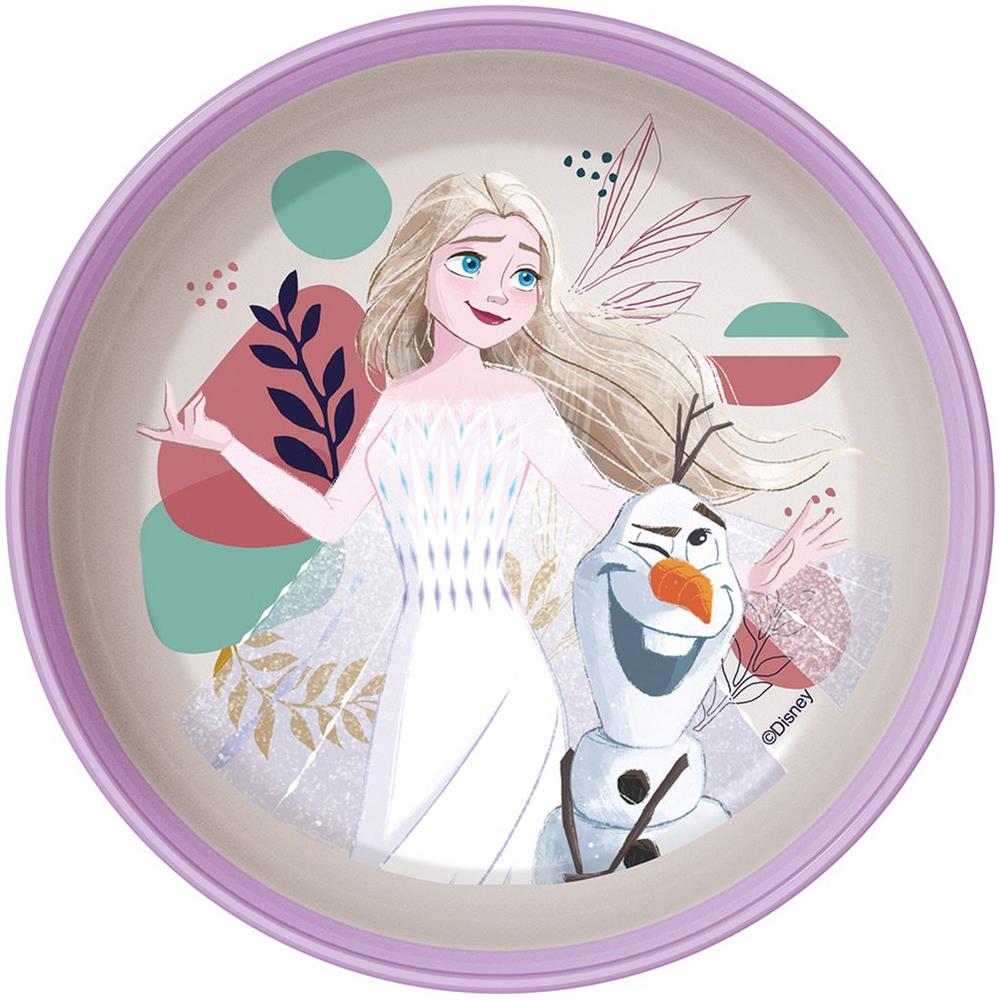 Disney Ciotola Lilla E Bianca Per Bambine In Plastica Frozen Elsa E Olaf Con Base Antiscivolo - Foto 1