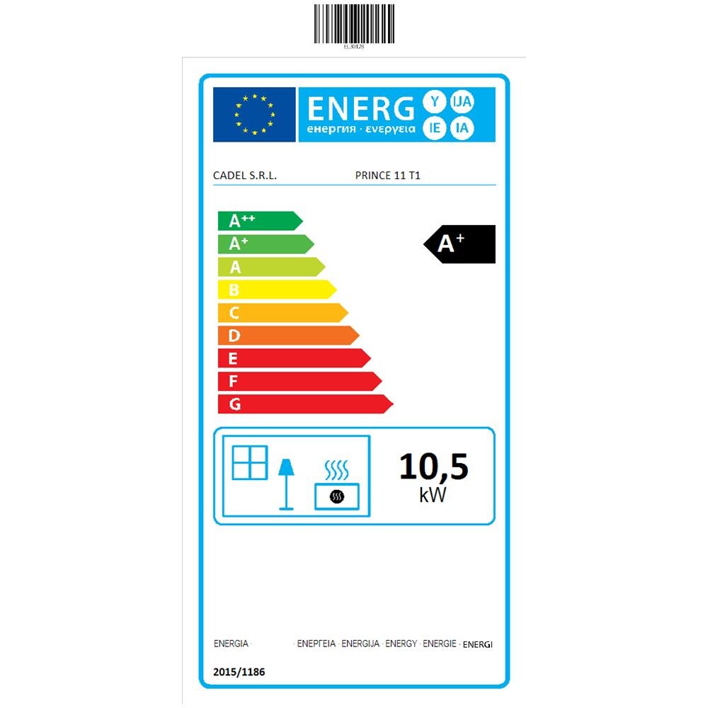 Stufa a Pellet Ventilata Prince 11 Dimensione Stanza 119 mq Tecnologia Flexit Wi-Fi Colore Antracite - Foto 2