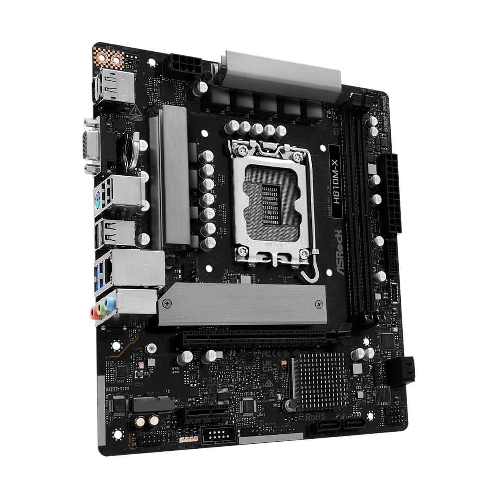 Scheda Madre H810M-X Socket LGA1851 Chipset Intel H810 DDR5 (fino a 128 GB) mATX - Foto 2