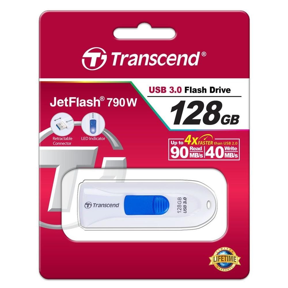 Chiavetta USB JetFlash 790 128 GB Interfacia USB 3.1 Colore Bianco / Blu - Foto 6