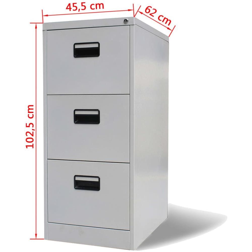 Schedario Grigio Chiaro 46x62x102,5 cm in Acciaio - Foto 16