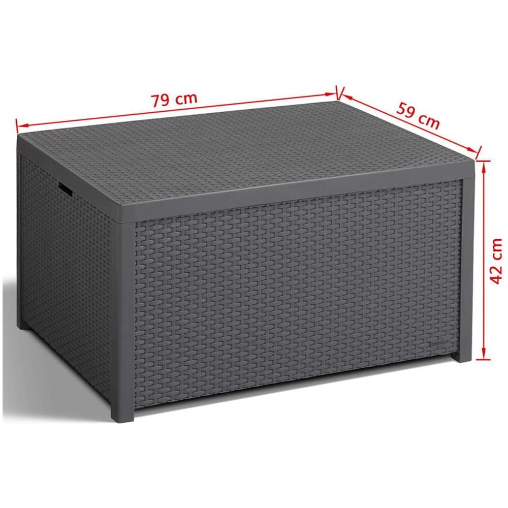 Keter Tavolino con Contenitore Arica Grafite 221044 - Foto 16