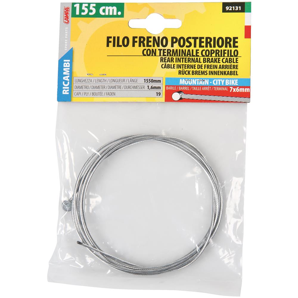 Filo Freno Posteriore Bici 1550mm 1.6mm Mtb City-bike 92131 - Foto 8