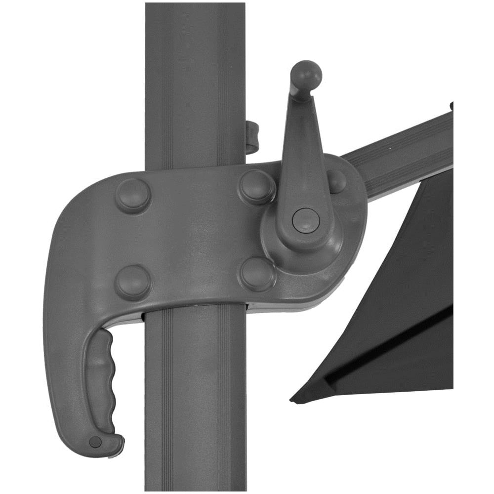 Ombrellone A Sbalzo Con Palo In Alluminio 400x300 Cm Antracite - Foto 7