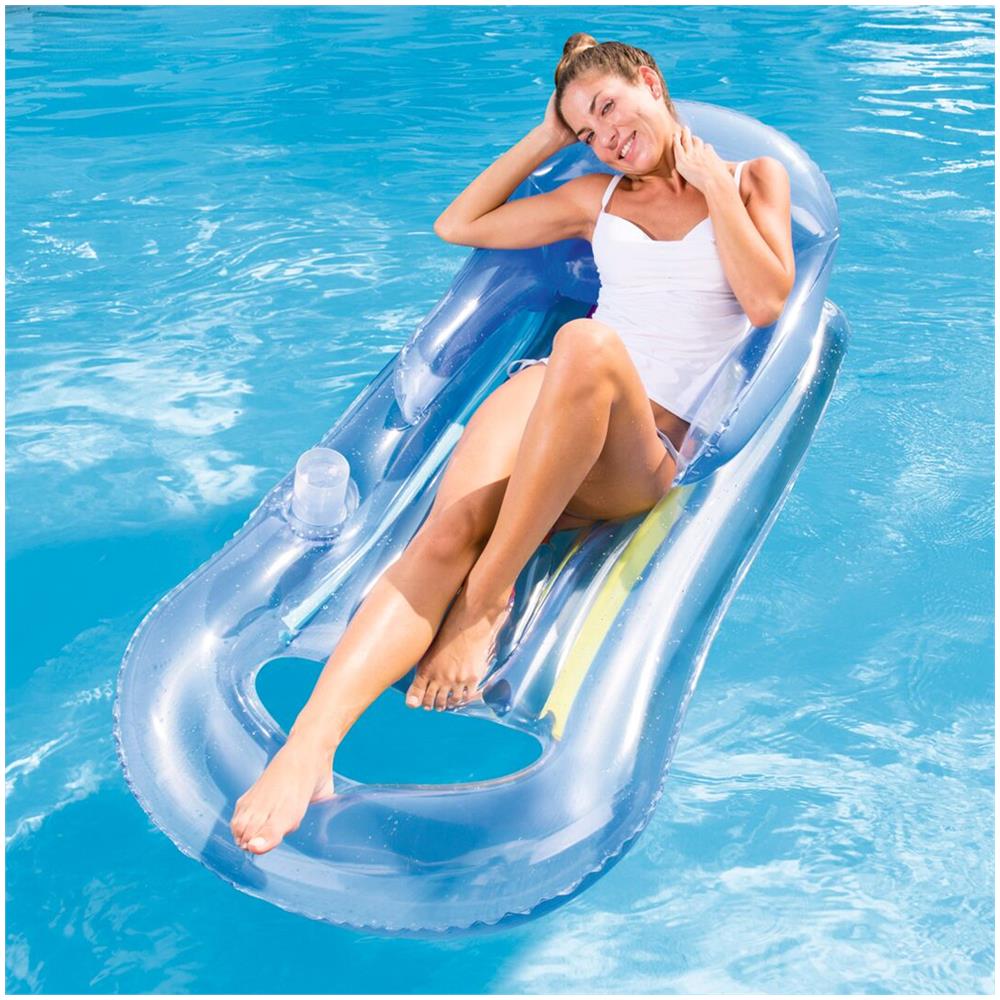 Lettino Gommone Isola Galleggiante 3 Posti Cm 191x178 Mare Piscina - Foto 2