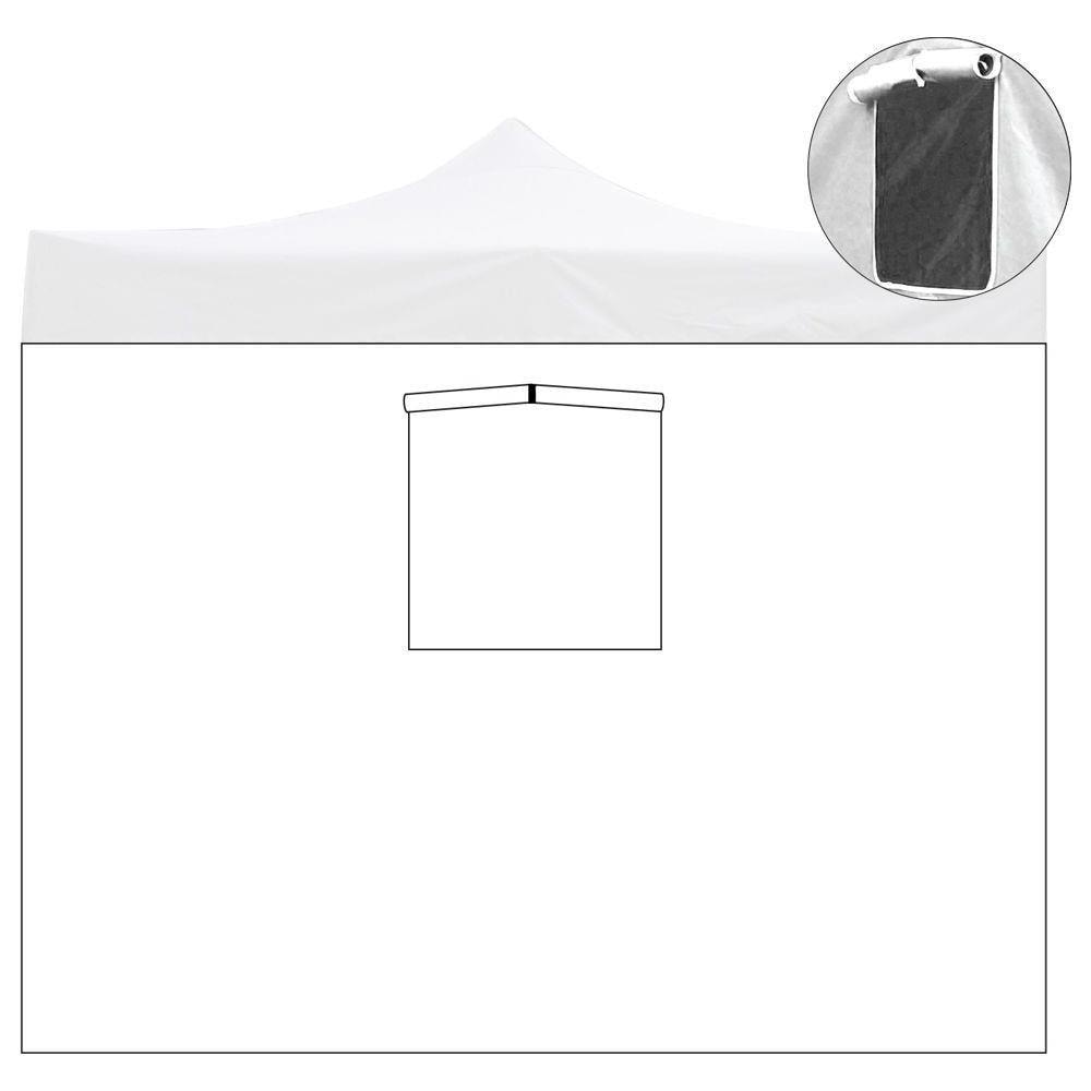 Telo Laterale 2x2mt Bianco Con Finestra Ricambio Per Gazebo 2x2mt 9009/3 - Foto 2