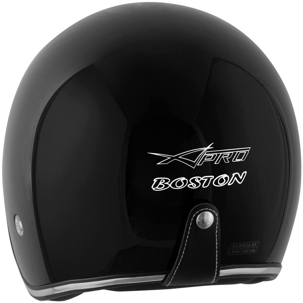 Casco Moto Jet Omologato Ece 22-05 Nero Custom Scooter Naked Taglia L - Foto 2