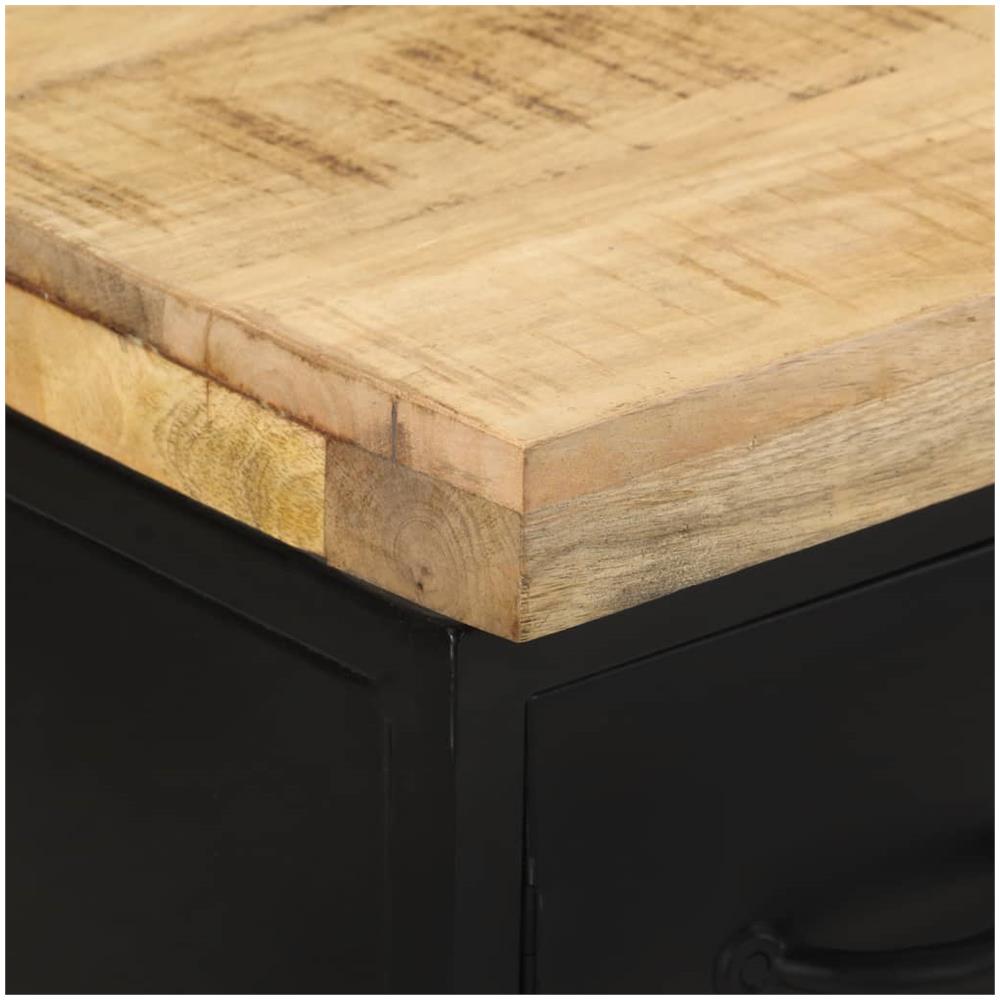 Credenza 50x35x75 Cm In Legno Di Mango Grezzo - Foto 2