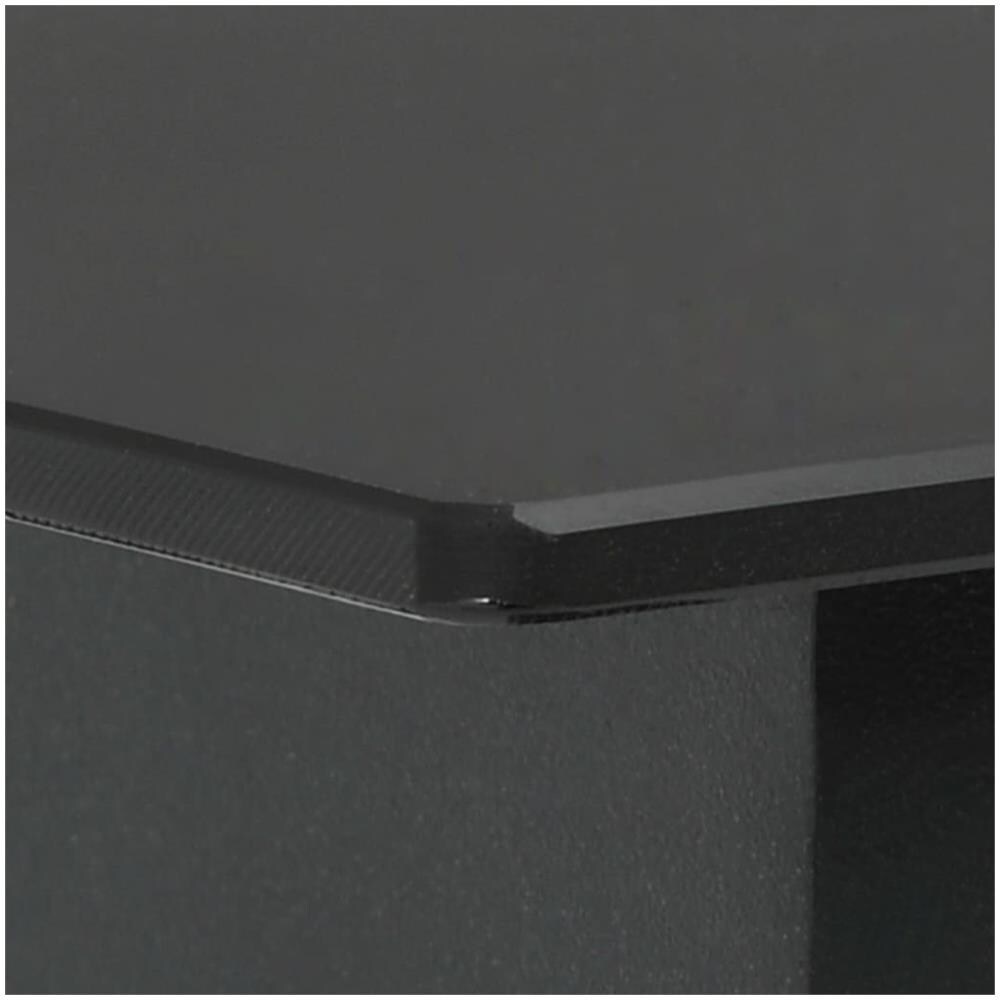 Tavolo da Giardino Nero 190x90x74 cm in Acciaio e Vetro - Foto 3