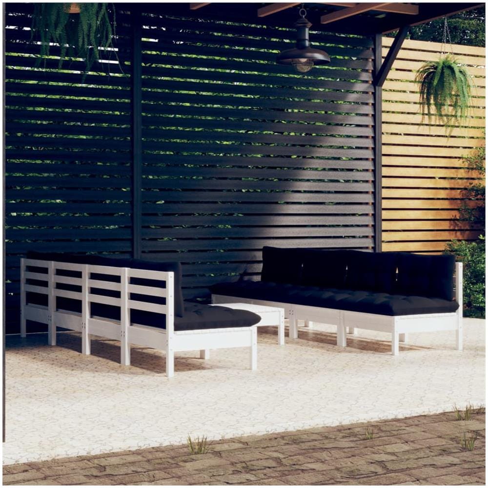 Set Divani Da Giardino 9 Pz Con Cuscini In Massello Di Pino - Foto 1