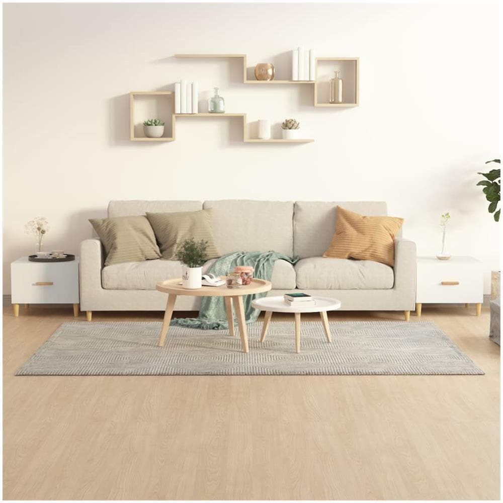 Tavolini Da Salotto 2 Pz Bianchi 50x50x40 Cm Legno Multistrato - Foto 1