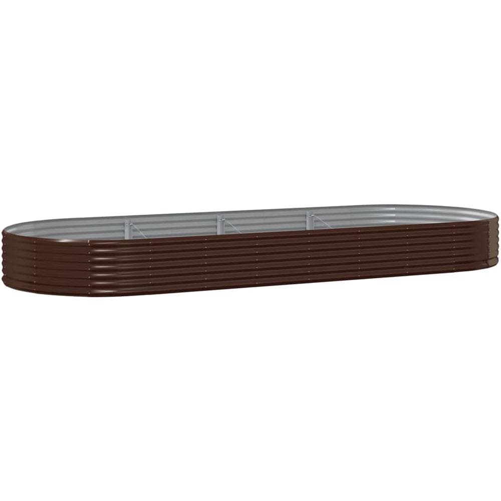 Vaso Giardino Acciaio Verniciato a Polvere 373x140x36cm Marrone - Foto 1