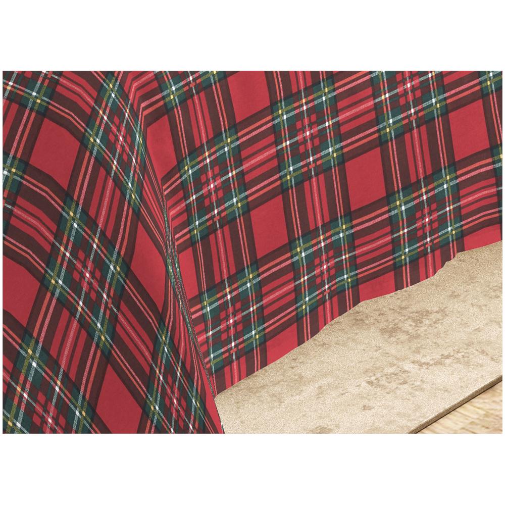 Completo Lenzuola Letto Camera In 100% Cotone Made Italy Vari Disegni Rp 1 Piazza Kilt Rosso - Foto 5