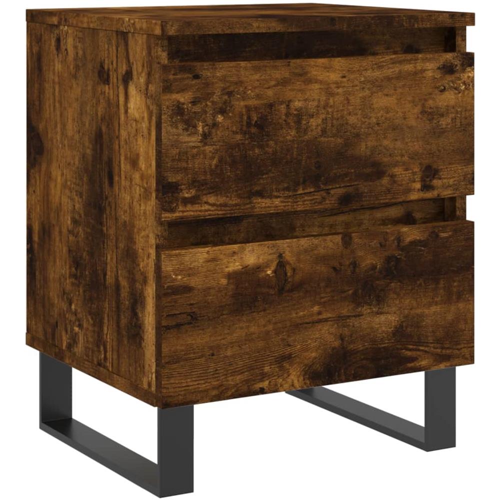 Comodino Rovere Fumo 40x35x50 Cm In Legno Multistrato - Foto 2
