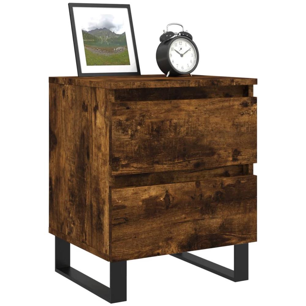 Comodino Rovere Fumo 40x35x50 Cm In Legno Multistrato - Foto 3