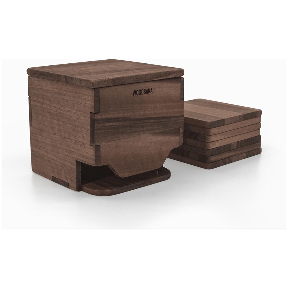 Set Di Sottobicchieri Rita Con 8 Pezzi In Legno Di Noce - Foto 2