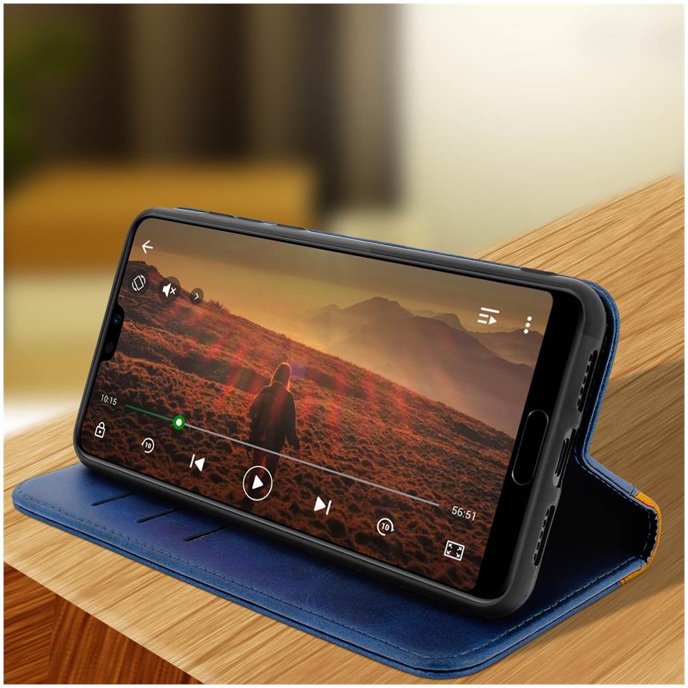 Custodia Huawei P20 Pro Portacarte Funzione Supporto Blu - Foto 2