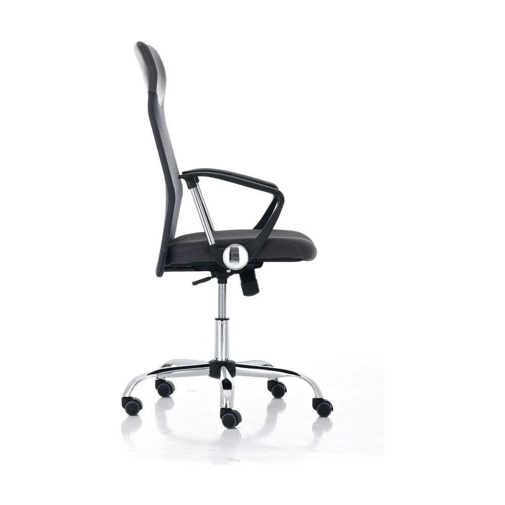 Sedia Ufficio Washington in Rete Traspirante e Similpelle - Sedia Scrivania Girevole e Imbottita - Sedia Ergonomica Direzionale con Braccioli Grigio - Foto 5