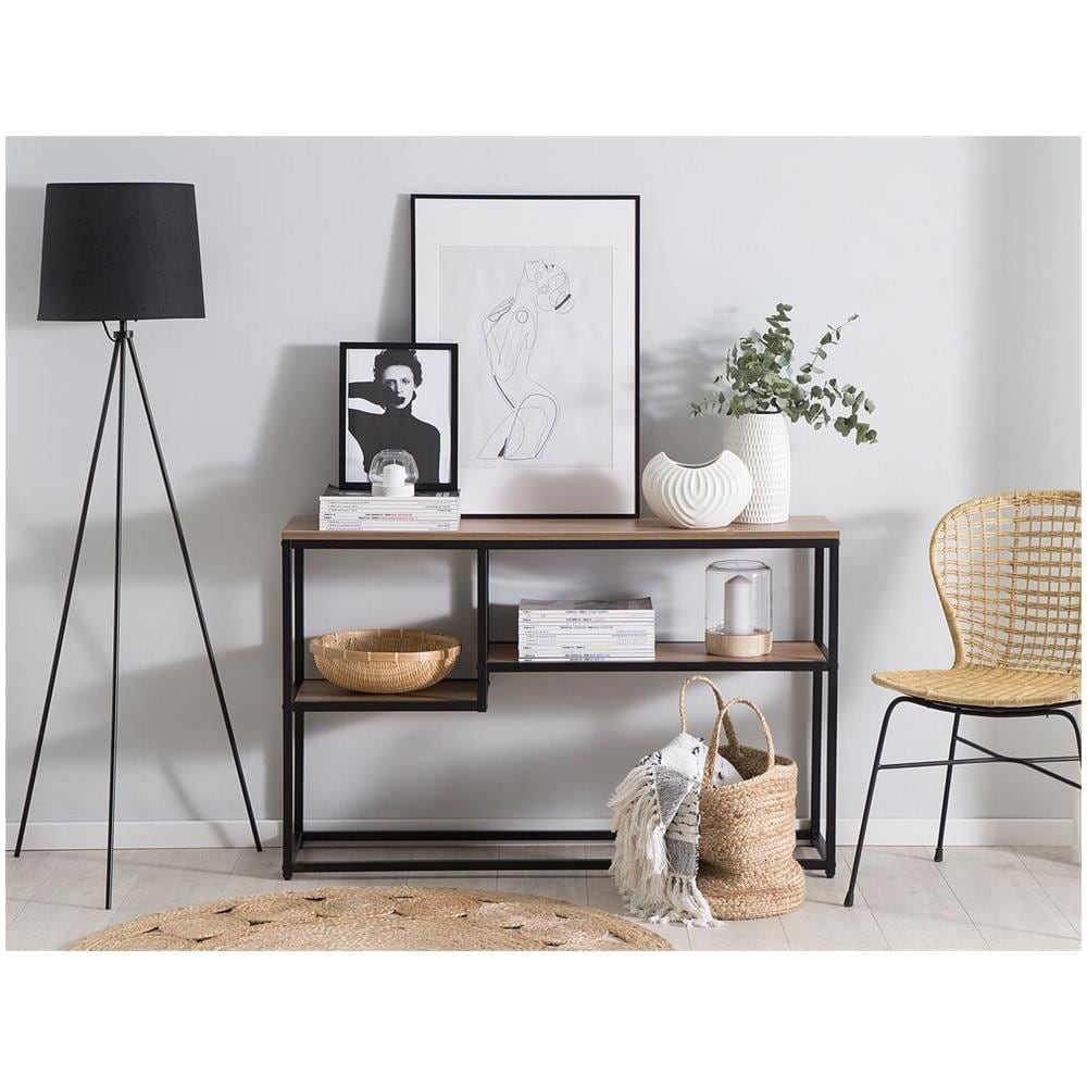 Tavolo Consolle Color Legno Scuro / nero 30x120 Cm Belmont - Foto 2