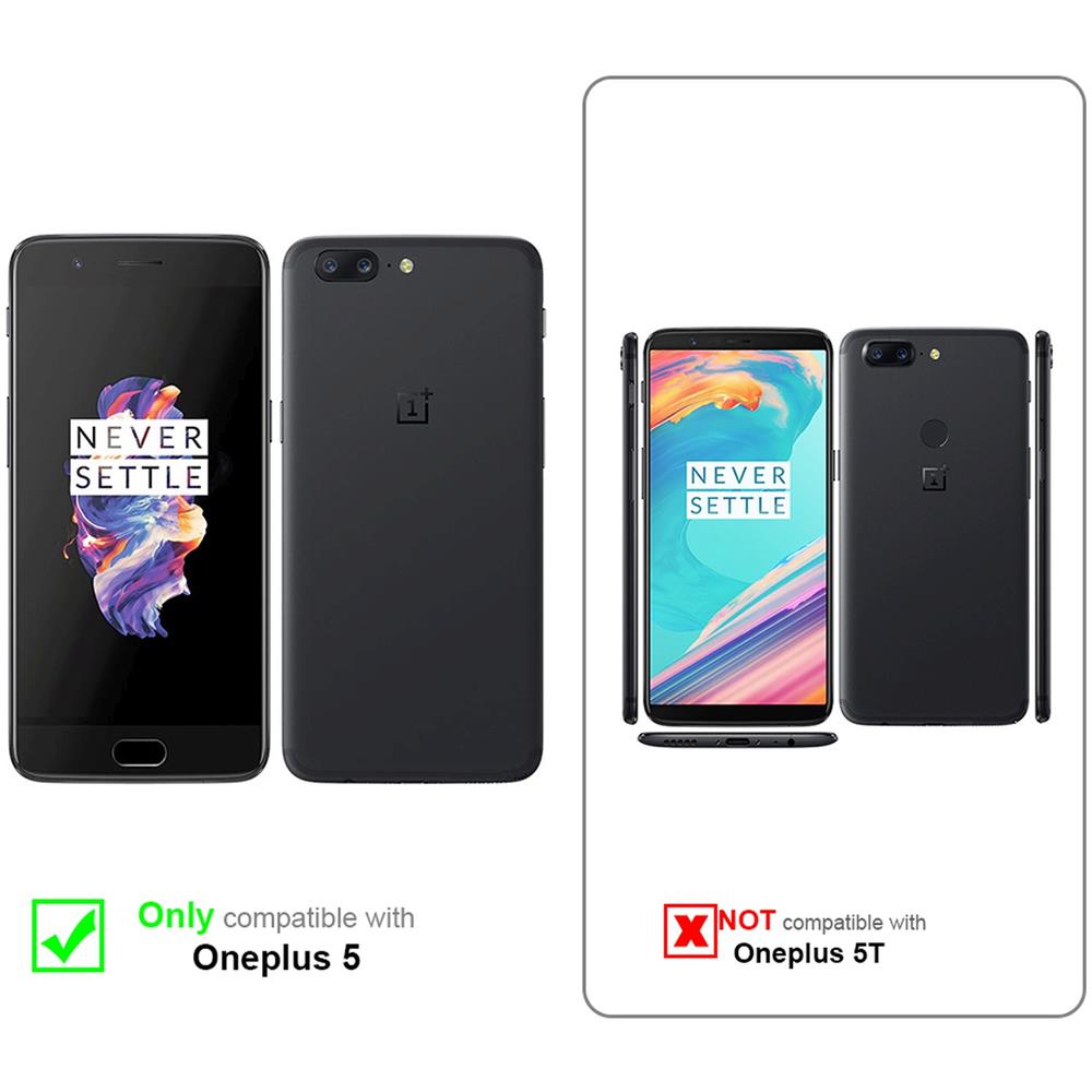 Custodia Compatibile Con Oneplus 5 In Nero Carbone - Coperchio Protettiva Con Chiusura Magnetica, Funzione Stand E Tasca Per Le Carte - Foto 2