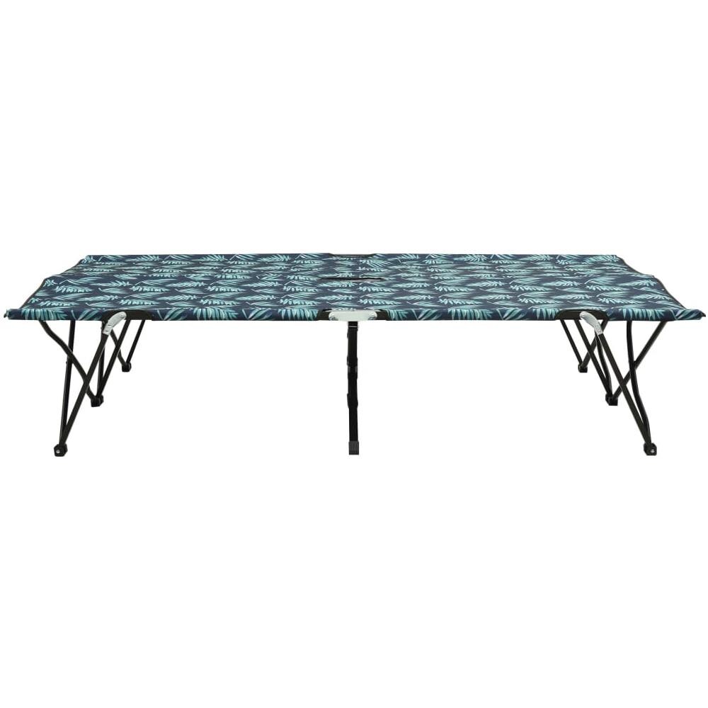 Lettino Prendisole Pieghevole Doppio Motivo Foglia in Acciaio - Foto 2