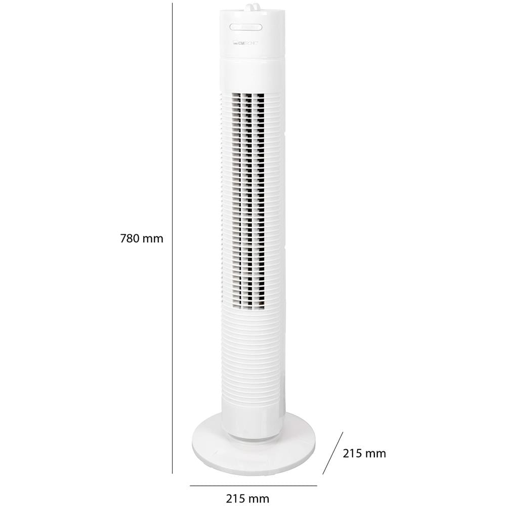 Tvl 3770 Ventilatore A Torre 3 Velocità, Oscillante, Timer, Silenzioso, 78 Cm 35w Bianco - Foto 2