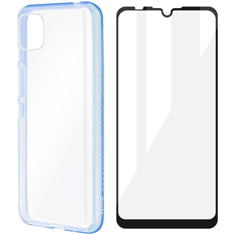 Kit Protezione Originale Wiko Y82 Cover E Vetro Temperato Bordo Nero - Foto 2