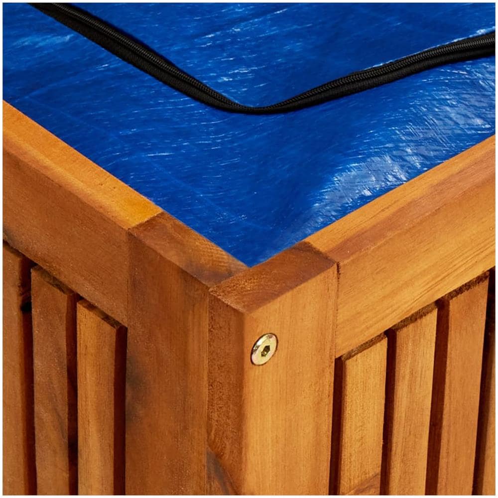 Baule Da Giardino 150x80x75 Cm In Legno Massello Di Acacia - Foto 3