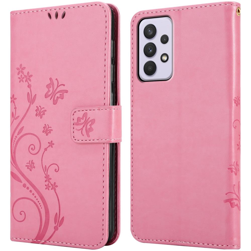 Cadorabo Custodia Compatibile Con Samsung Galaxy A33 5g In Rosa Fiore - Coperchio Protettivo In Design Floreale Con Chiusura Magnetica, Funzione Stand E Slot Per Carte - Foto 7